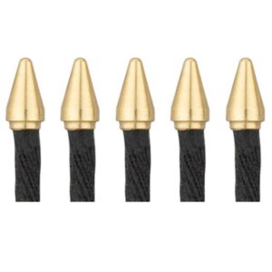 5 Dynaplug Tubeless Repair Plugs are shown with soft point brass tips & rubberized cord bases