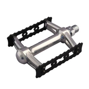 An MKS Sylvan Gordito Pedal is shown with a silver chrome looking body with black cage plates on the end.