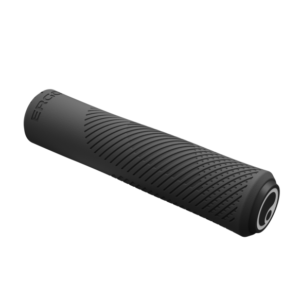An Ergon GXR Grips is shown in black rubber with a black eng plug